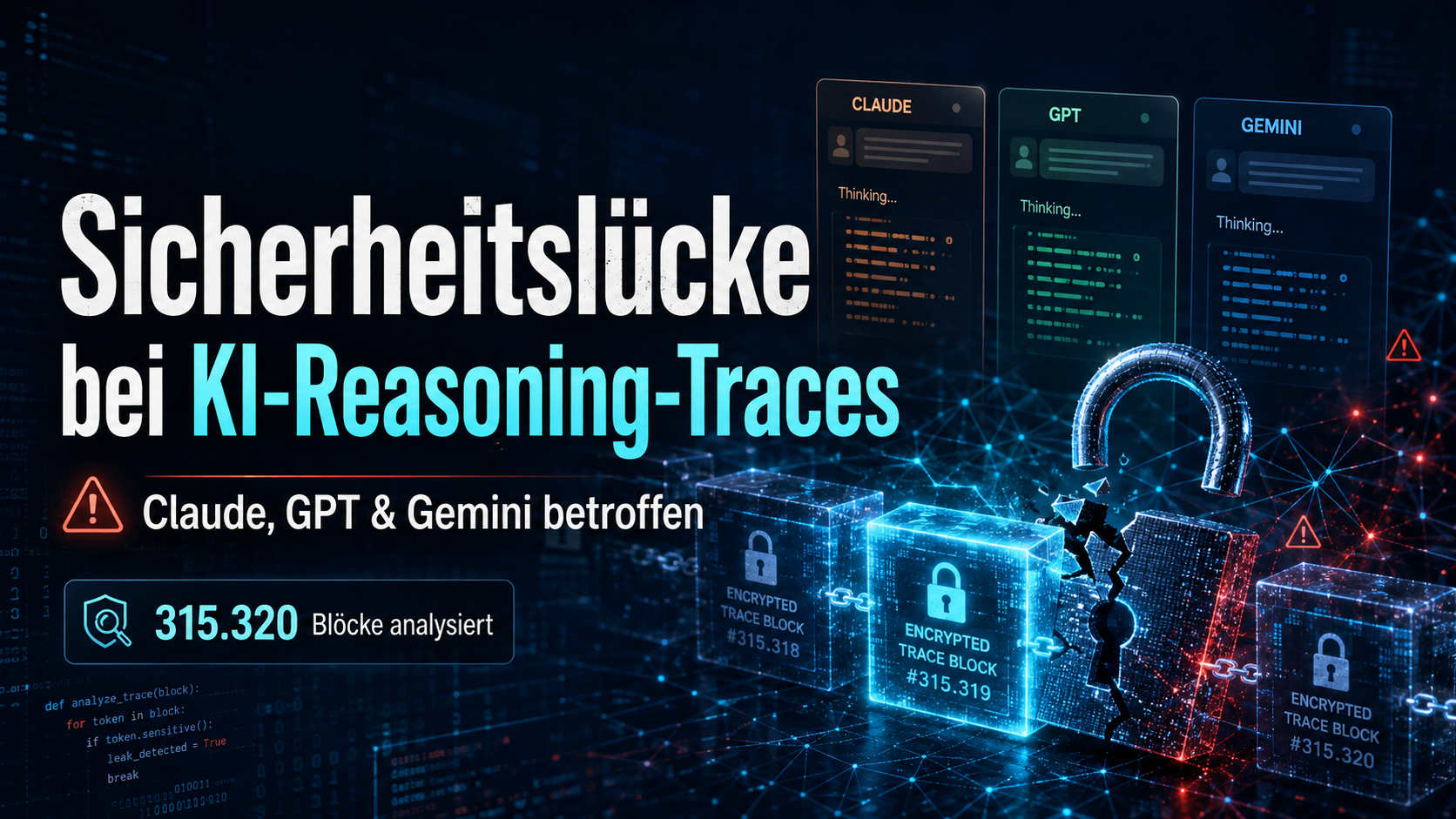 Sicherheitslücke bei Claude, GPT und Gemini: Forscher entschlüsseln versteckte Reasoning-Traces